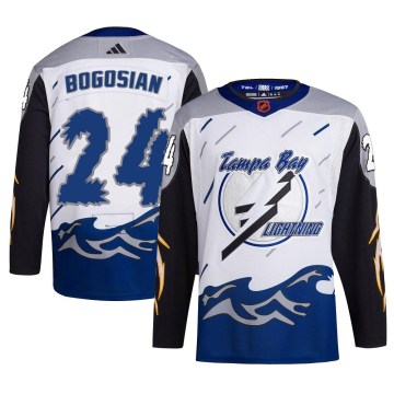 Adidas Tampa Bay Lightning Men's Zach Bogosian Authentic White Reverse Retro 2.0 NHL Jersey