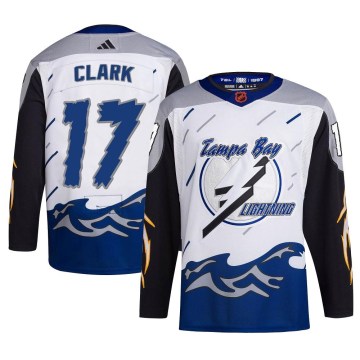 Adidas Tampa Bay Lightning Men's Wendel Clark Authentic White Reverse Retro 2.0 NHL Jersey