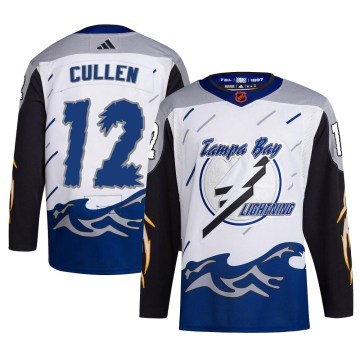 Adidas Tampa Bay Lightning Men's John Cullen Authentic White Reverse Retro 2.0 NHL Jersey