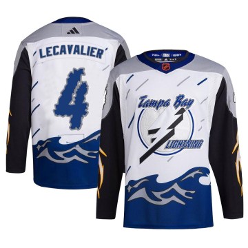 Adidas Tampa Bay Lightning Men's Vincent Lecavalier Authentic White Reverse Retro 2.0 NHL Jersey