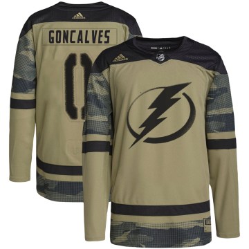 Adidas Tampa Bay Lightning Youth Gage Goncalves Authentic Camo Military Appreciation Practice NHL Jersey