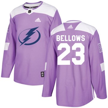 Adidas Tampa Bay Lightning Youth Brian Bellows Authentic Purple Fights Cancer Practice NHL Jersey