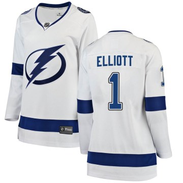 Fanatics Branded Tampa Bay Lightning Women's Brian Elliott Breakaway White Away NHL Jersey