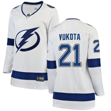 Fanatics Branded Tampa Bay Lightning Women's Mick Vukota Breakaway White Away NHL Jersey