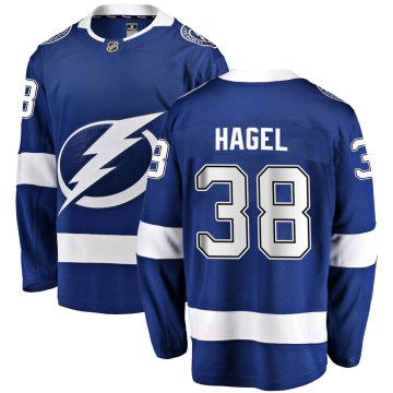 Fanatics Branded Tampa Bay Lightning Youth Brandon Hagel Breakaway Blue Home NHL Jersey